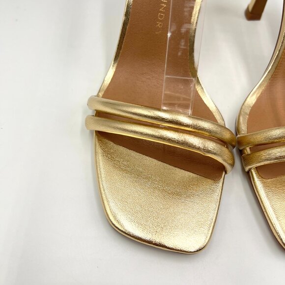 Chinese Laundry Womens Size 8 Gold Vegan Leather Dress‎ Sandals Heels Shoes - Picture 4 of 15